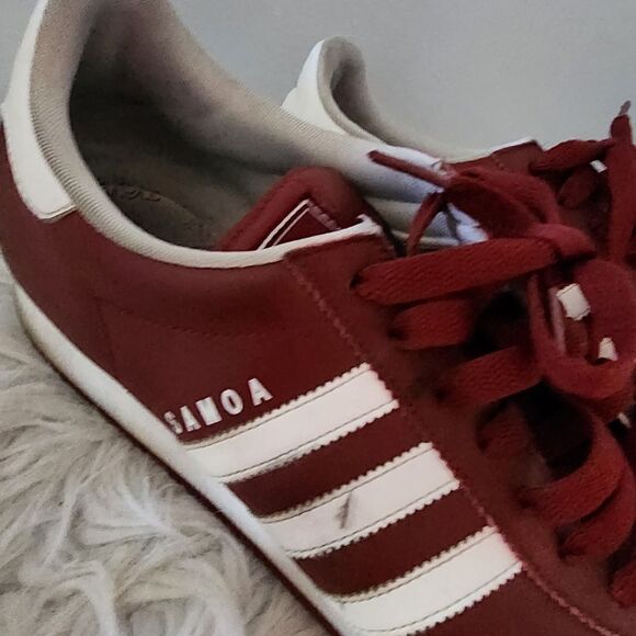 Adidas Samoa athletic shoes burgundy men's size 12 - Picture 3 of 8